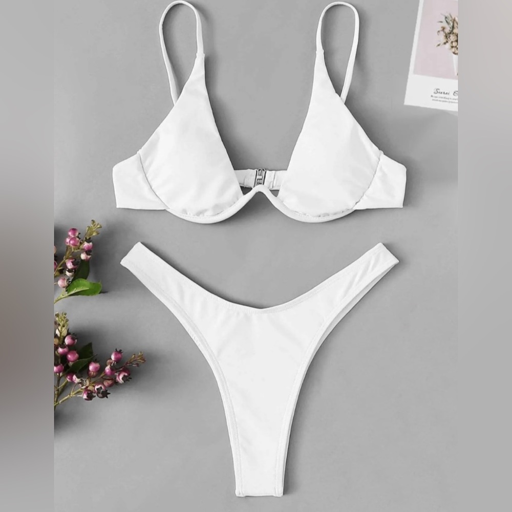 White bikini set
